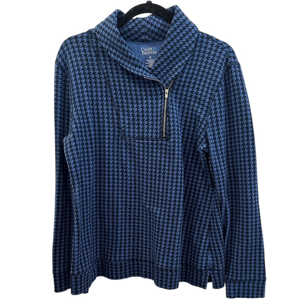 Croft & barrow houndstooth sweater size M EUC